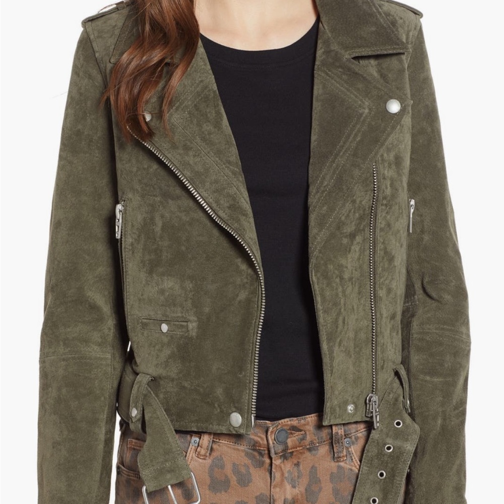 Purple Suede Biker Jacket